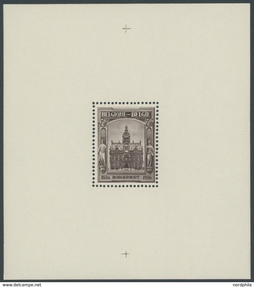 BELGIEN Bl. 4 **, 1936, Block Philatelistische Ausstellung, Postfrisch, Pracht, Mi. 200.- - 1849 Schulterklappen