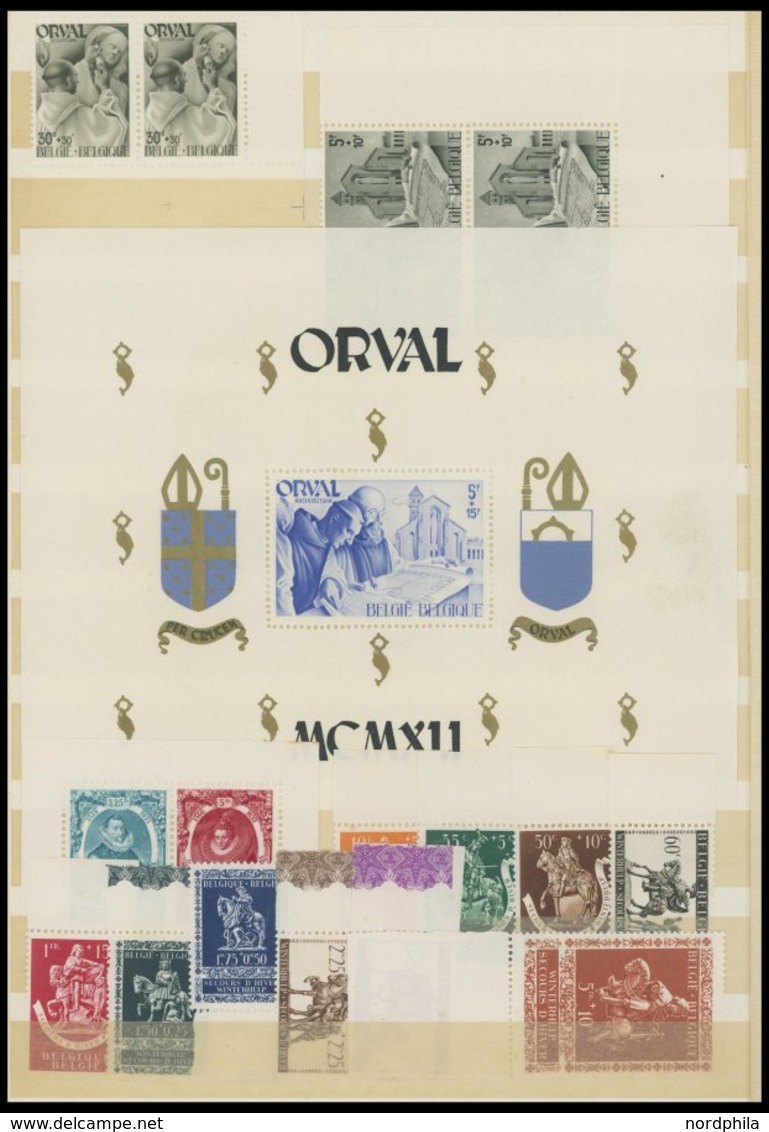 1941-53, Postfrische Dublettenpartie Belgien, Dabei Einige Einheiten, Fast Nur Prachterhaltung, Mi. 240.- -> Automatical - Collections