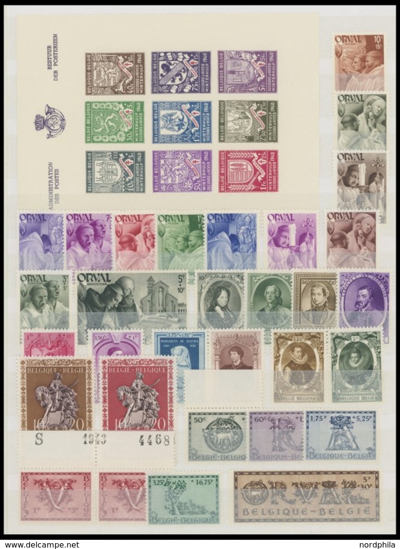 Postfrische Teilsammlung Belgien Von 1941-53, U.a. Mit Mi.Nr. 961-66, Prachterhaltung, Mi. 150.- -> Automatically Genera - Collections