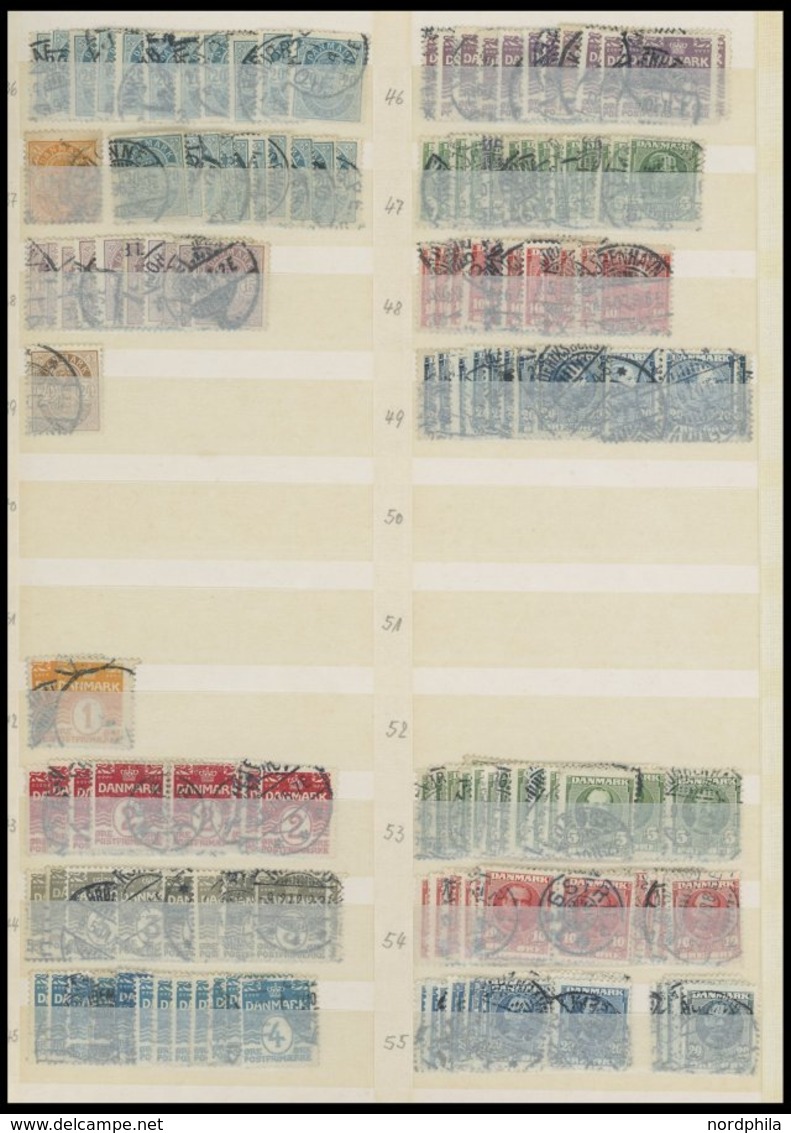 Reichhaltiges Lagerbuch Dänemark Von 1851-1970, Fast Nur Gestempelt Mit Einigen Mittleren Werten -> Automatically Genera - Autres & Non Classés