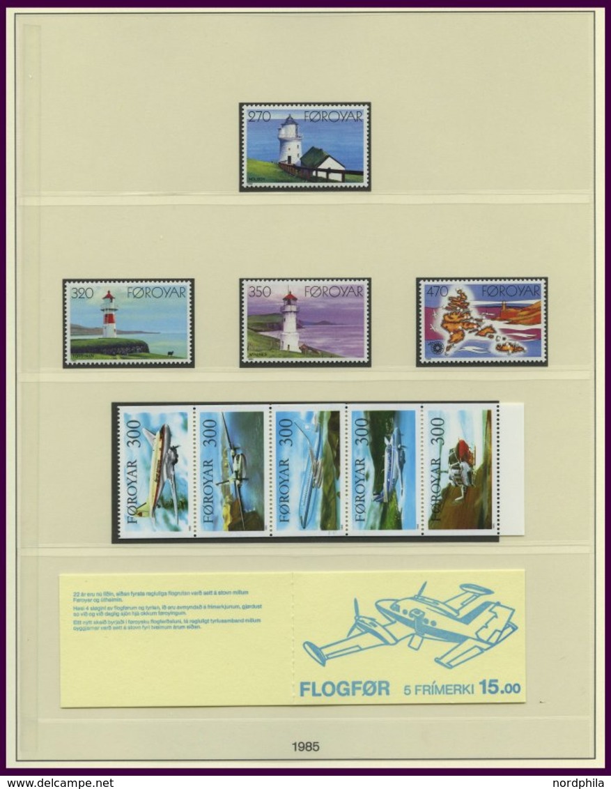FÄRÖER **, Komplette Postfrische Sammlung Färöer Von 1975-94 Im Lindner Falzlosalbum, Prachterhaltung, Mi. 450.- - Autres & Non Classés