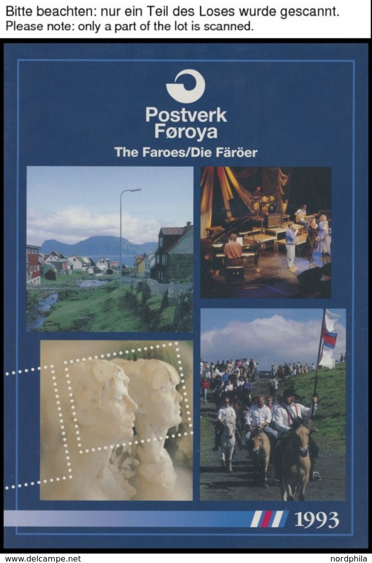 FÄRÖER **, 4 Verschiedene Jahreshefte: 1989 Und 1991-93, Postfrisch, Pracht - Autres & Non Classés