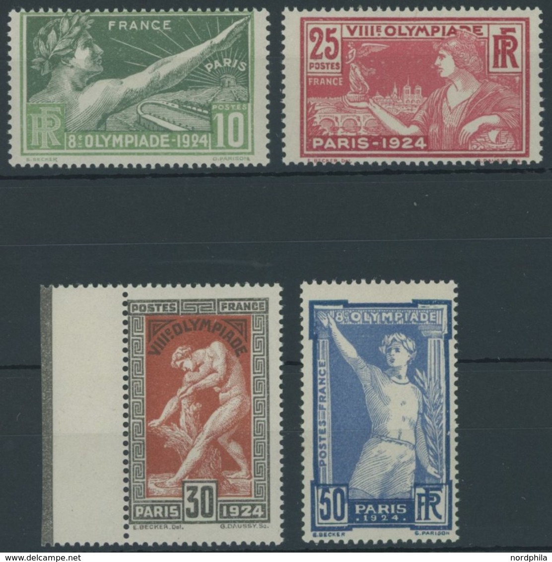 FRANKREICH 169-72 **, 1924, Olympische Spiele, Postfrischer Prachtsatz, Mi. 75.- - Other & Unclassified