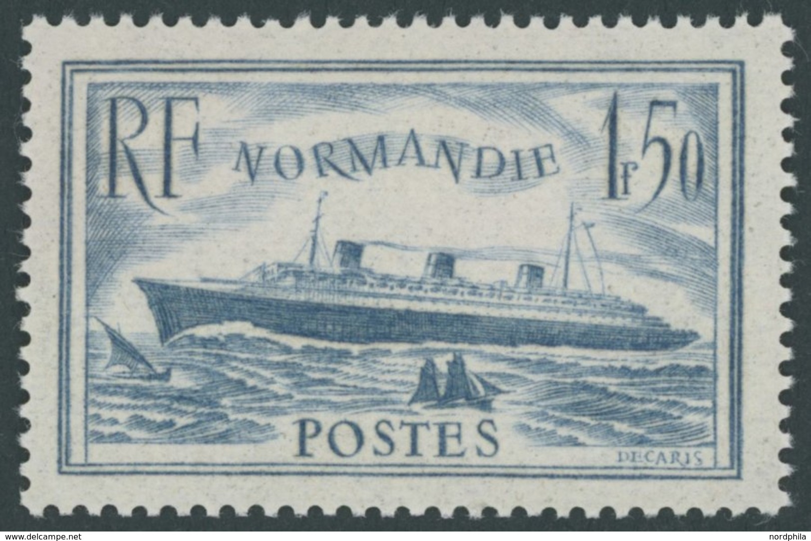 FRANKREICH 316 **, 1936, 1.50 Fr. Blaues Band, Pracht, Mi. 120.- - Autres & Non Classés