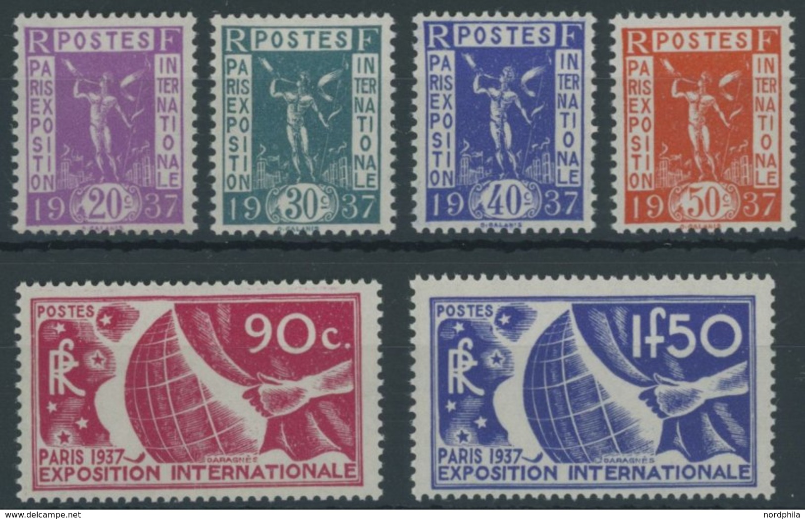 FRANKREICH 328-33 **, 1936, Weltausstellung, Prachtsatz, Mi. 70.- - Autres & Non Classés