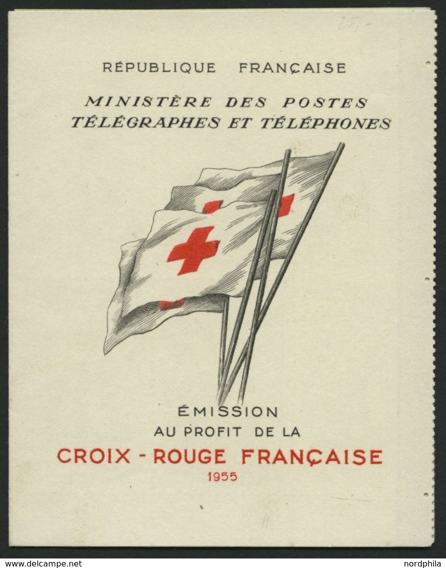 FRANKREICH 1077 MH **, 1955, Markenheftchen Rotes Kreuz, Pracht, Mi. 250.- - Autres & Non Classés