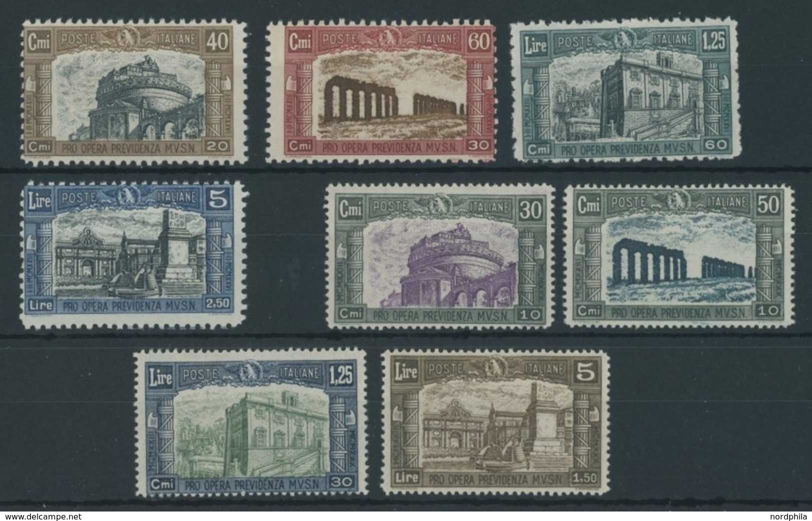 ITALIEN 249-52,333-36 **, 1926/30, Nationalmiliz I Und III, 2 Postfrische Prachtsätze, Mi. 65.- - Used