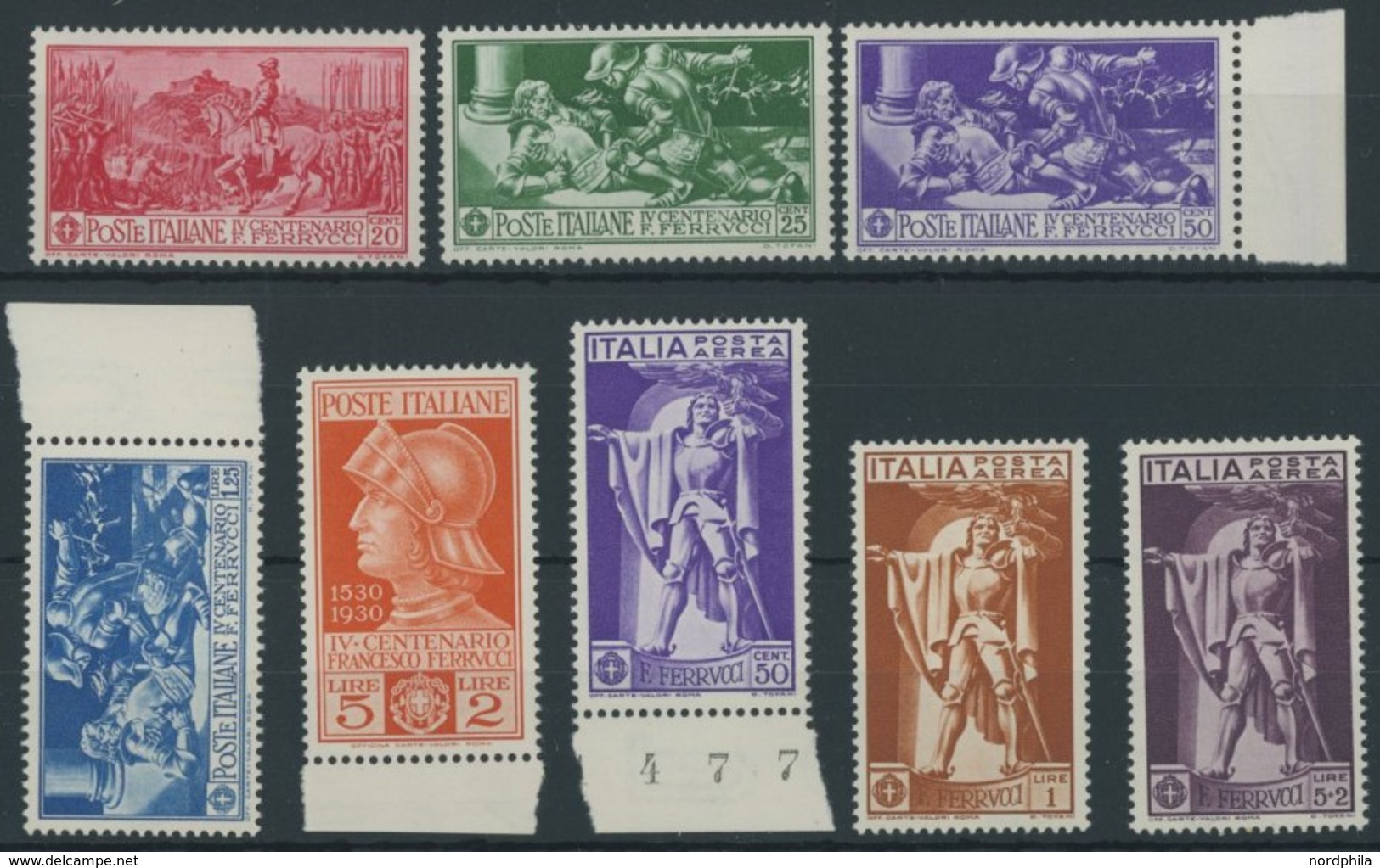 ITALIEN 337-44 **, 1939, 400. Todestag Von Francesco Ferrucci, Postfrischer Prachtsatz, Mi. 80.- - Used