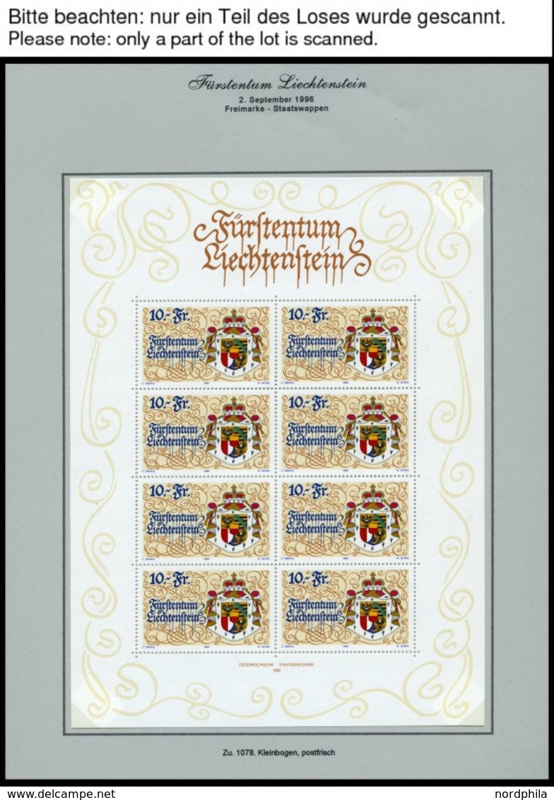 SAMMLUNGEN, LOTS **,Brief , Saubere Sammlung Liechtenstein Von 1996-2000, Jeweils **, Auf FDC`s (nur 1151 Fehlt) Und Auf - Lotes/Colecciones