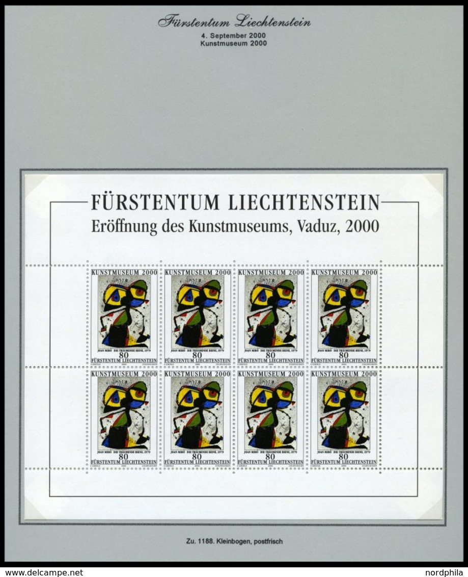 SAMMLUNGEN, LOTS **,Brief , saubere Sammlung Liechtenstein von 1996-2000, jeweils **, auf FDC`s (nur 1151 fehlt) und auf