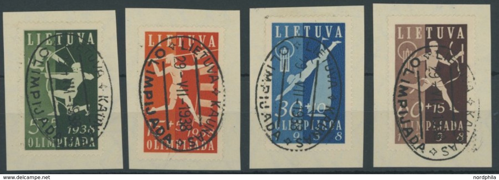 LITAUEN 417-20 BrfStk, 1938, Nationale Sportspiele, Sonderstempel, Prachtsatz, Mi. 60.- - Litauen