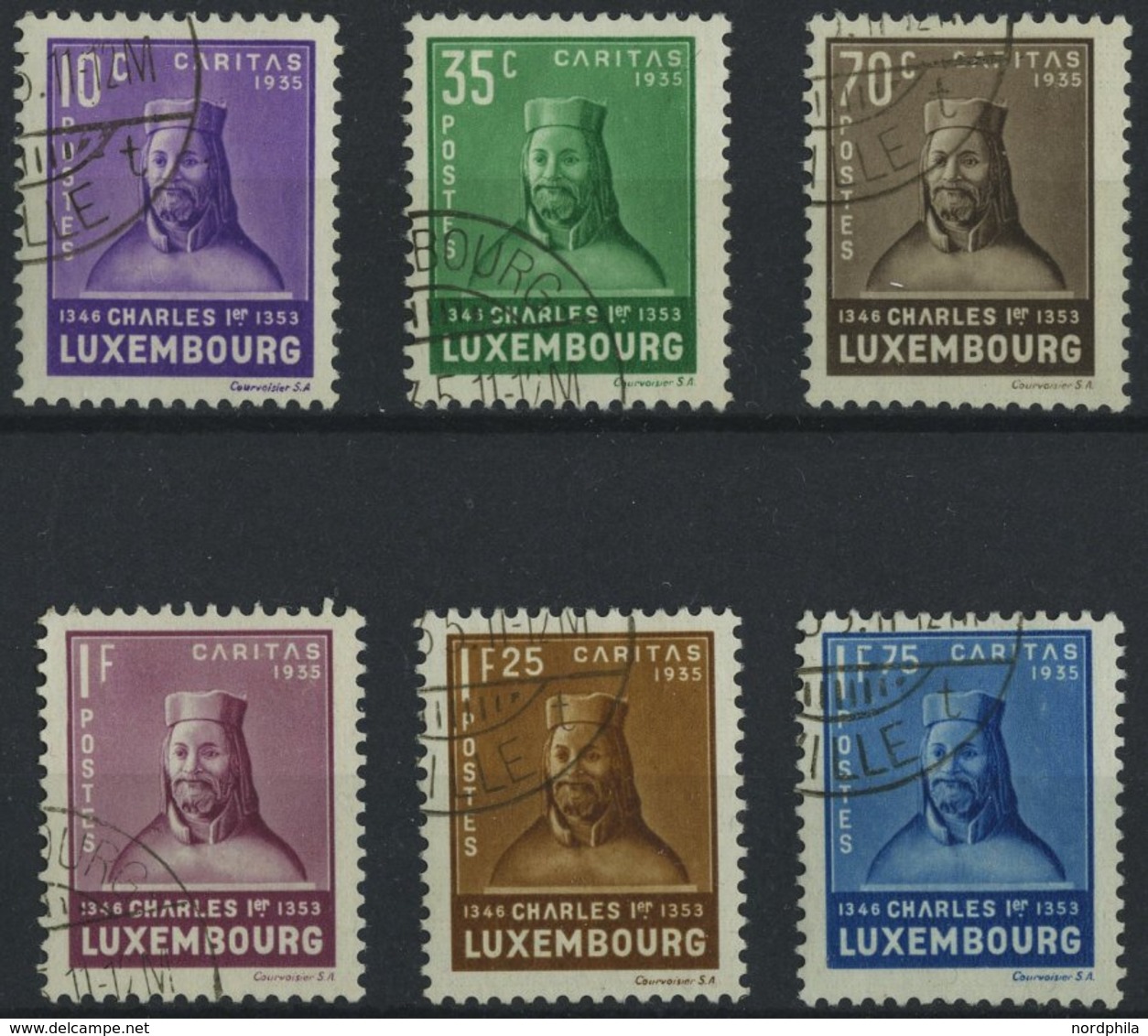 LUXEMBURG 284-89 O, 1935, Kinderhilfe, Prachtsatz, Mi. 140.- - 1859-1880 Wappen & Heraldik