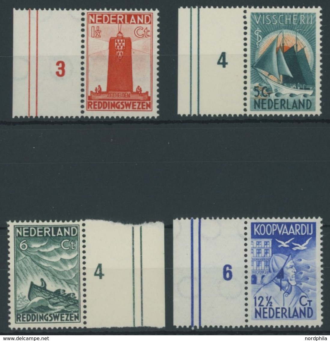 NIEDERLANDE 262-65 **, 1933, Seemannshilfe, Postfrischer Prachtsatz, Mi. 150.- - Autres & Non Classés