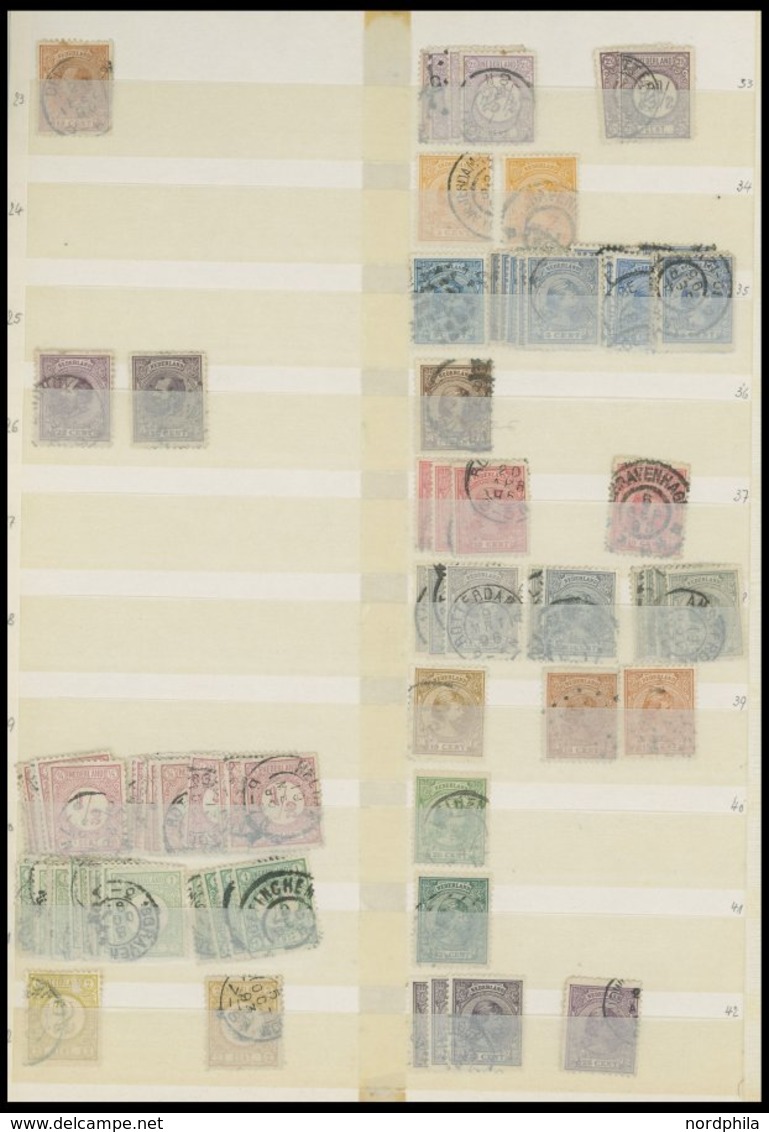 Dublettenpartie Niederlande Von 1852 Bis Ca. 1965, Fast Nur Gestempelt, Ab 1920 Nur Kleinere Werte, Anfangs Diverse Bess - Collections