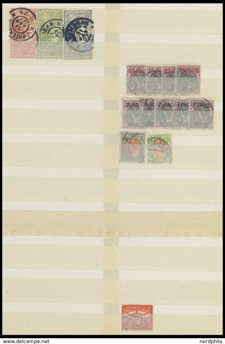 Dublettenpartie Niederlande Von 1852 Bis Ca. 1965, Fast Nur Gestempelt, Ab 1920 Nur Kleinere Werte, Anfangs Diverse Bess - Collections