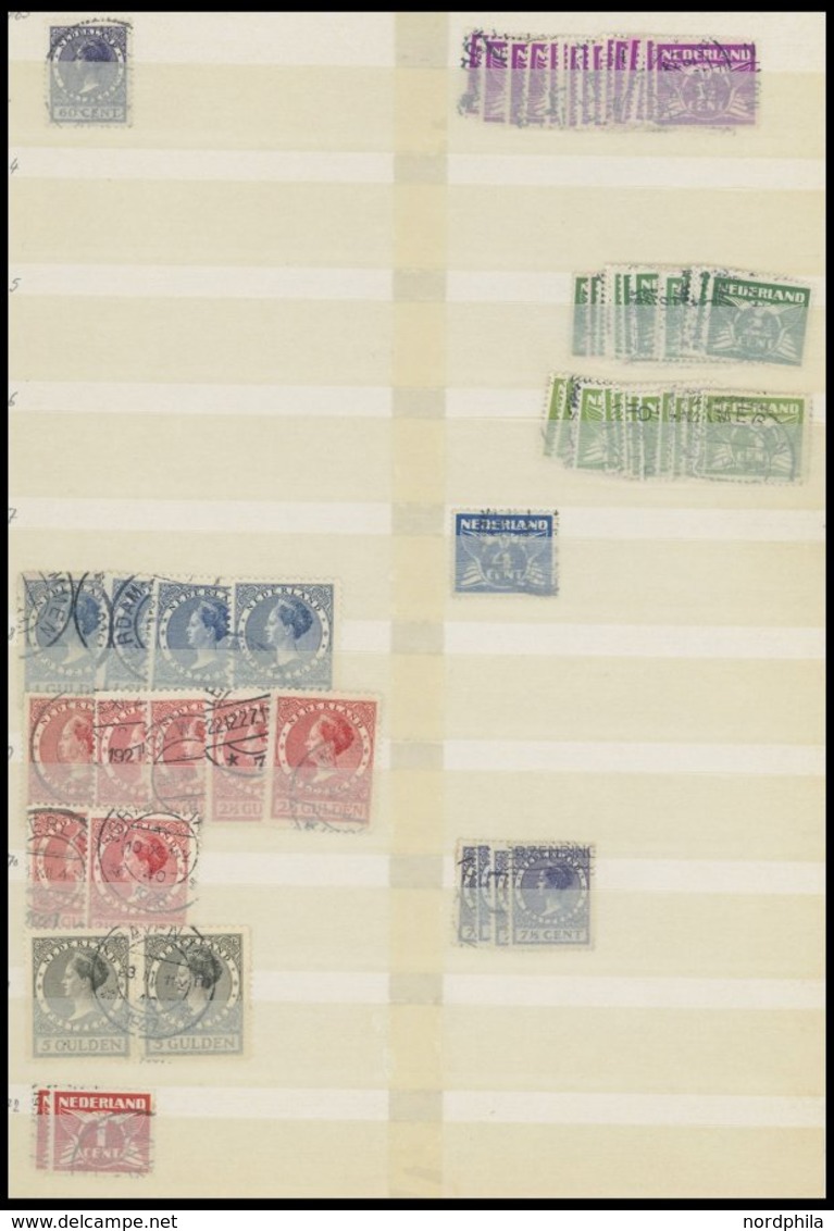 Dublettenpartie Niederlande Von 1852 Bis Ca. 1965, Fast Nur Gestempelt, Ab 1920 Nur Kleinere Werte, Anfangs Diverse Bess - Collections