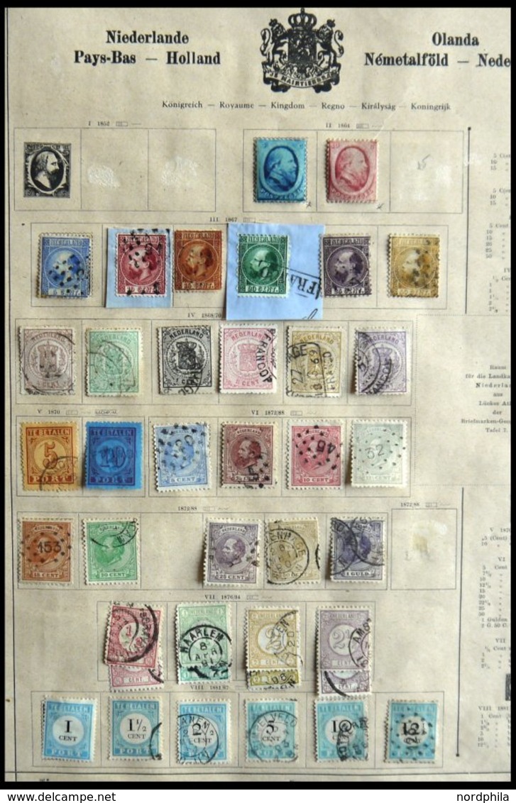 SAMMLUNGEN, LOTS O,* , Alter Sammlungsteil Niederlande Bis 1925 Mit Einigen Guten Werten, Erhaltung Etwas Unterschiedlic - Collections