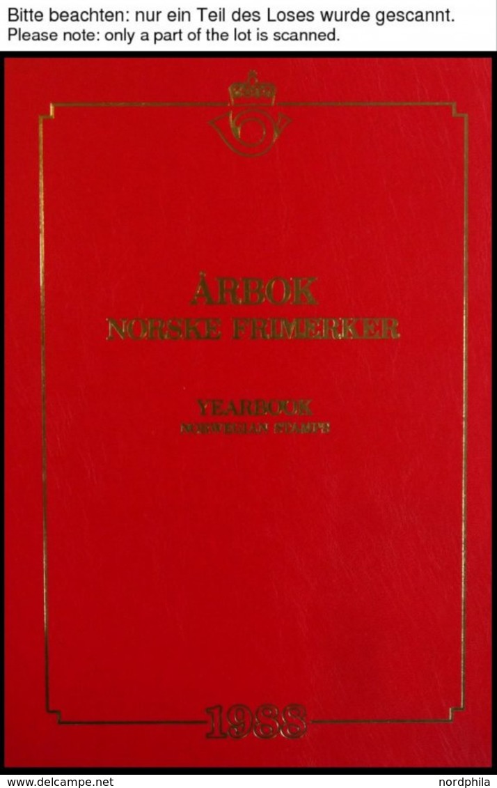 SAMMLUNGEN, LOTS **, 1988-94, 7 Verschiedene Rote Jahrbücher, Dazu Das Olympia-Buch Der Post, Postfrisch, Pracht - Collections