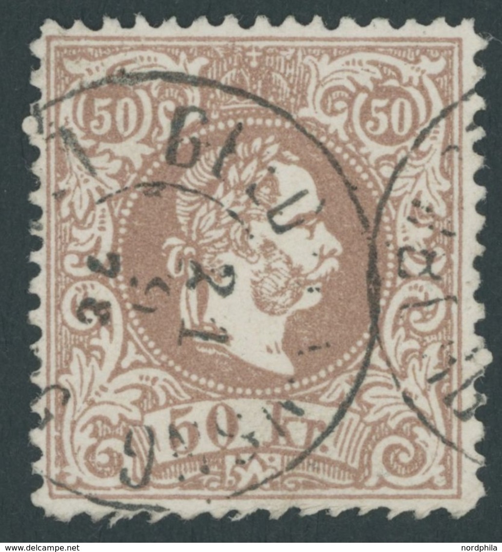 1867, 50 Kr. Braun, Grober Druck, K2 GELD-ANWSNG LEMBERG, Pracht, Fotobefund Dr. Ferchenbauer, Mi. 150.- -> Automaticall - Sonstige & Ohne Zuordnung