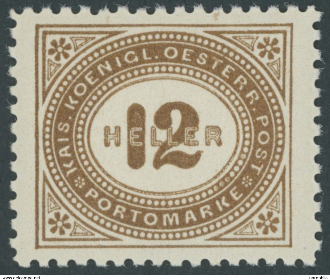 PORTOMARKEN P 29C **, 1900, 12 H. Dunkelgelbbraun, Gezähnt L 101/2, Postfrisch, Pracht, Mi. 110.- - Postage Due