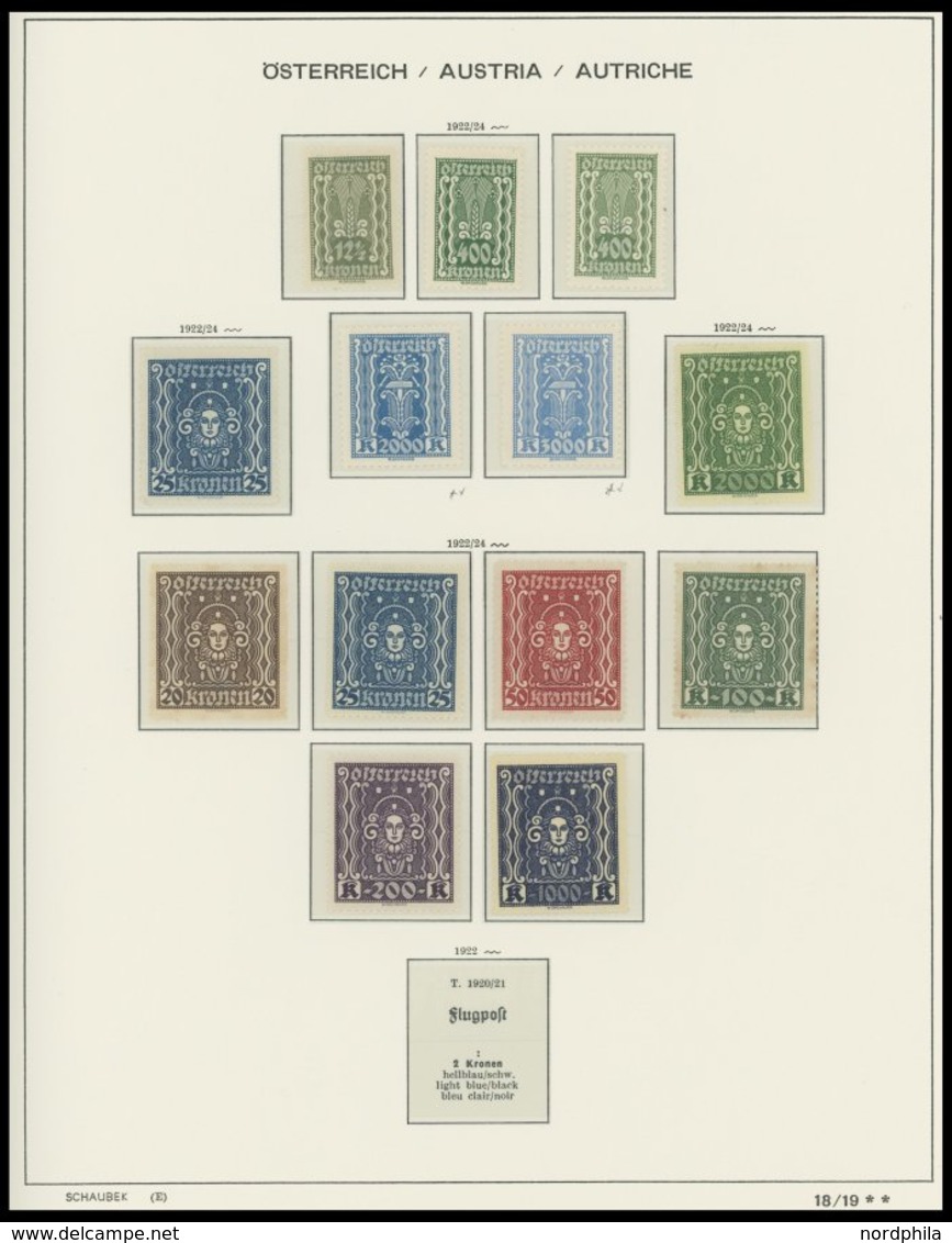 SAMMLUNGEN *,** , Fast Nur Ungebrauchte Sammlung Österreich Von 1916-1937 Mit Vielen Guten Mittleren Ausgaben, Einiges D - Collections