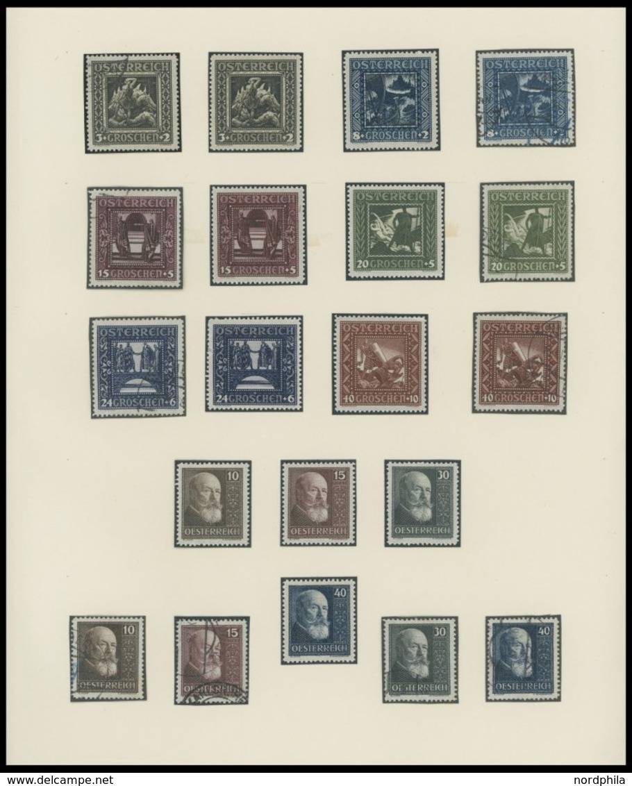 SAMMLUNGEN o,* , 1918-37, Sammlung Österreich mit vielen mittleren Werten und Sätzen, meist Prachterhaltung