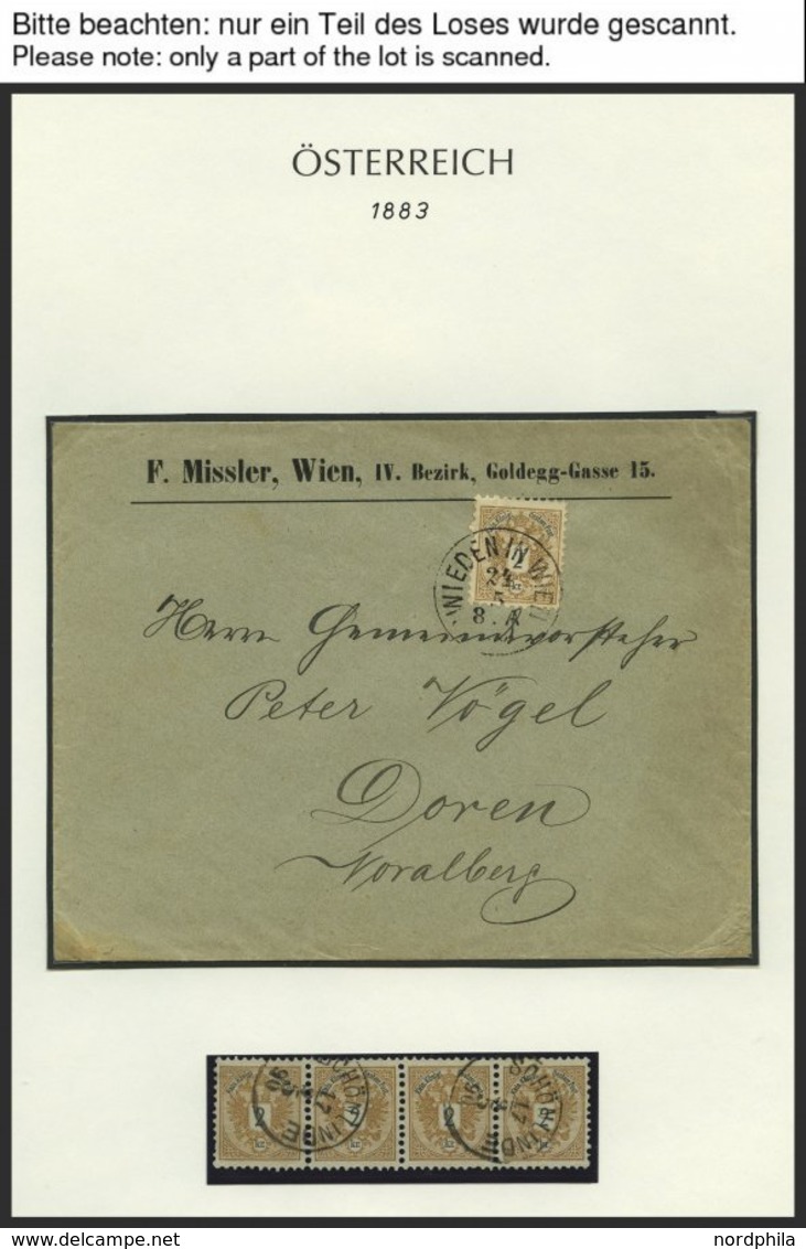 SAMMLUNGEN 44-47 BRIEF, 1883-89, Interessante Sammlung Doppeladler überwiegend Auf Briefen Und Ganzsachenkarten, Mit Mei - Sammlungen