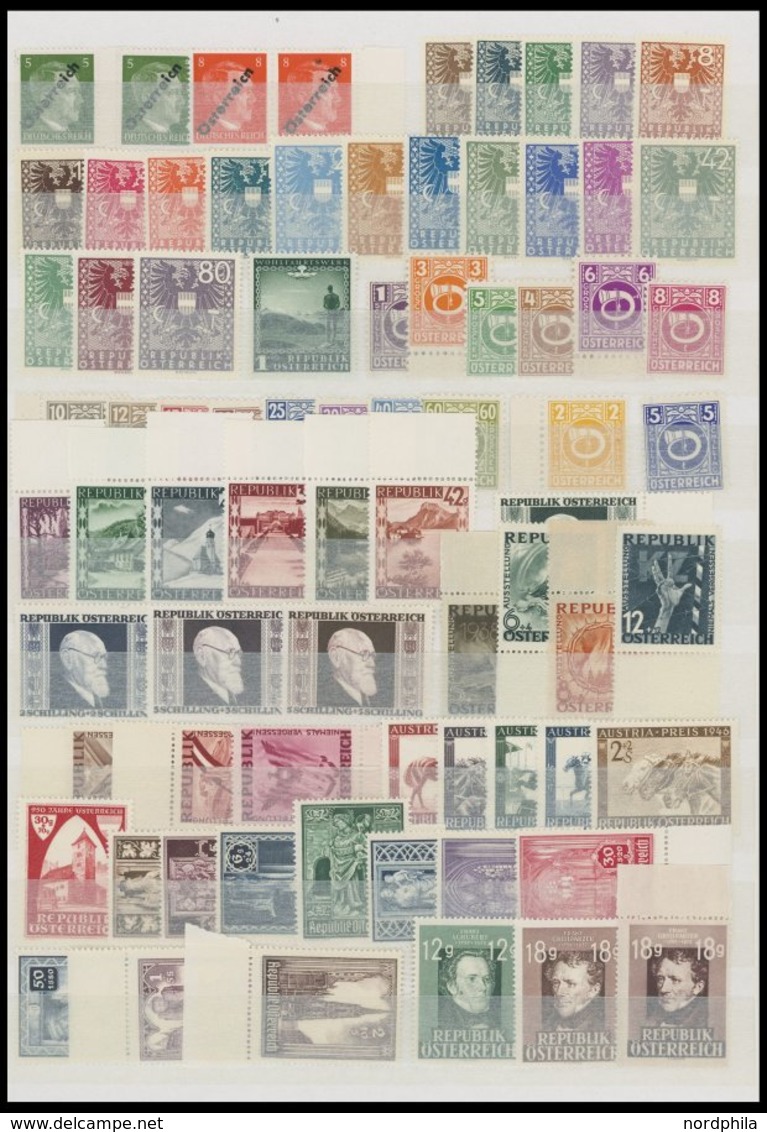 LOTS **, Postfrische Partie Österreich Von 1945-60 Mit Einigen Guten Ausgaben, U.a. Mi.Nr. 878-84, 937-40, 960-63, Dabei - Collections