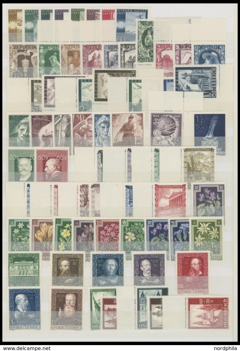 LOTS **, Postfrische Partie Österreich Von 1945-60 Mit Einigen Guten Ausgaben, U.a. Mi.Nr. 878-84, 937-40, 960-63, Dabei - Sammlungen