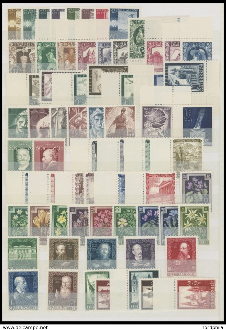 LOTS **, Postfrische Partie Österreich Von 1945-60 Mit Einigen Guten Ausgaben, U.a. Mi.Nr. 878-84, 937-40, 960-63, Dabei - Collections