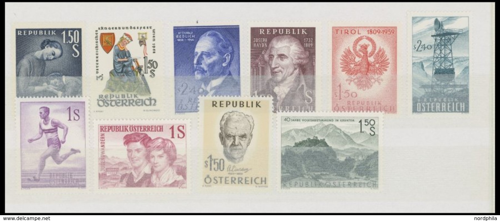 LOTS **, Postfrische Partie Österreich Von 1945-60 Mit Einigen Guten Ausgaben, U.a. Mi.Nr. 878-84, 937-40, 960-63, Dabei - Sammlungen