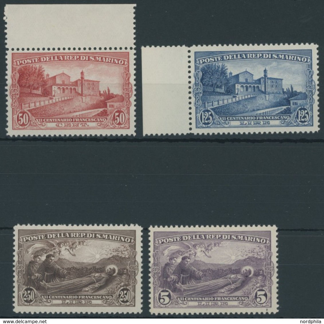 SAN MARINO 141-44 **, 1928, Franziskus Von Assisi, Postfrischer Prachtsatz, Mi. 200.- - Other & Unclassified