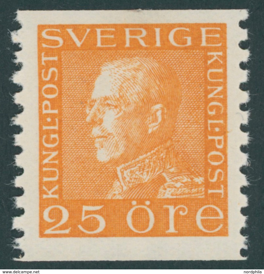 SCHWEDEN 186IIWA **, 1936, 25 Ö. Orange, Weißes Papier, Postfrisch, Pracht, Mi. 65.- - Gebraucht