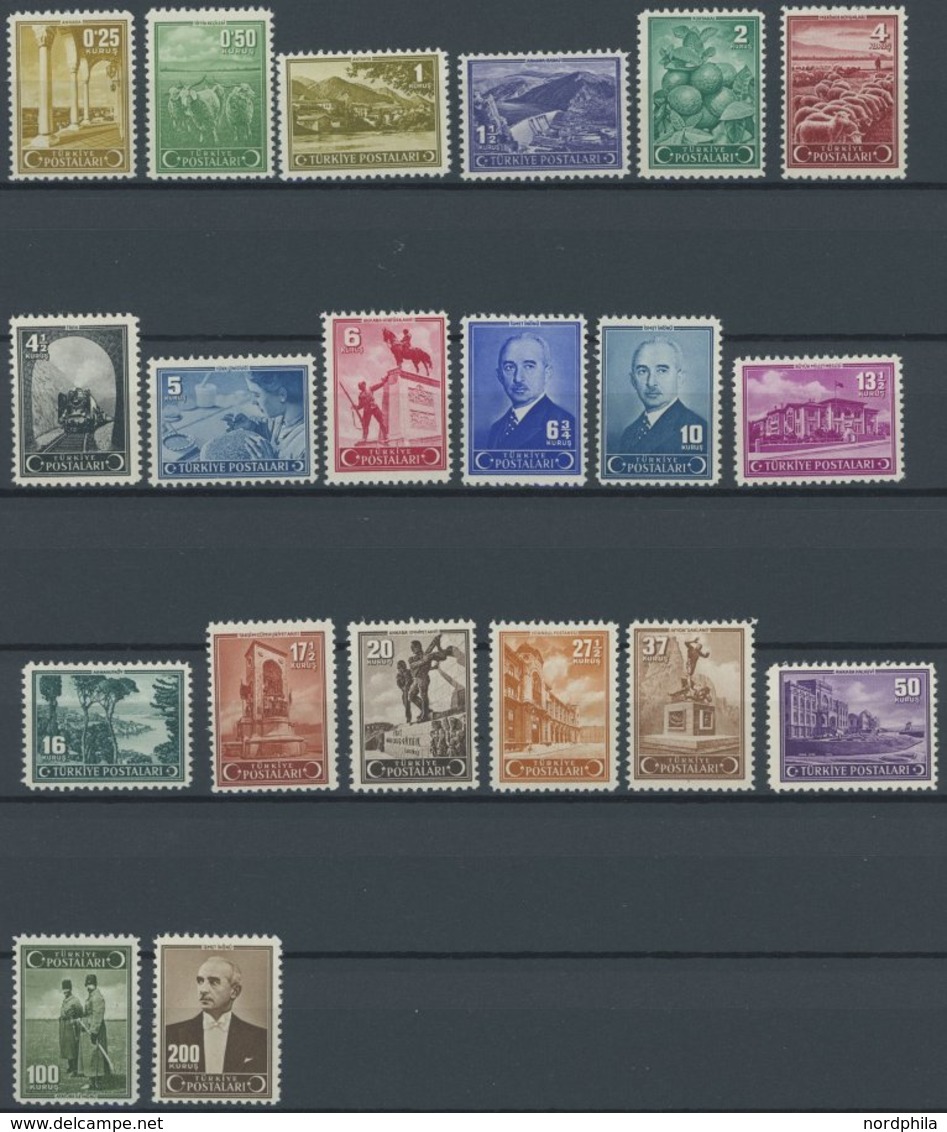 TÜRKEI 1113-32 **, 1942/3, Verschiedene Darstellungen, Postfrischer Prachtsatz, Mi. 60.- - Other & Unclassified