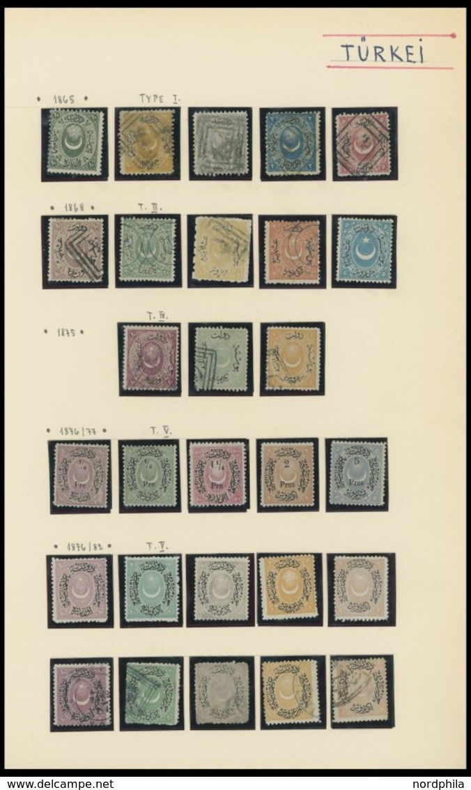 TÜRKEI O,* , Sammlungsteil Türkei Bis Ca. 1950 Mit U.a. Mi.Nr. 1-4 Gestempelt Sowie Diverse Mittlere Werte, Auch Eine Se - Other & Unclassified