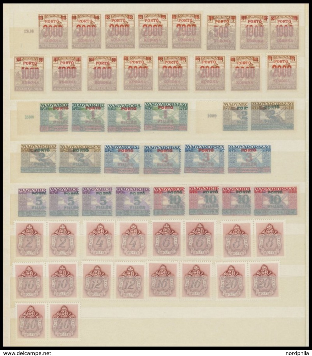 Postfrische Dublettenpartie Portomarken Von 1915-41, Dabei Einheiten, Fast Nur Prachterhaltung -> Automatically Generate - Collections