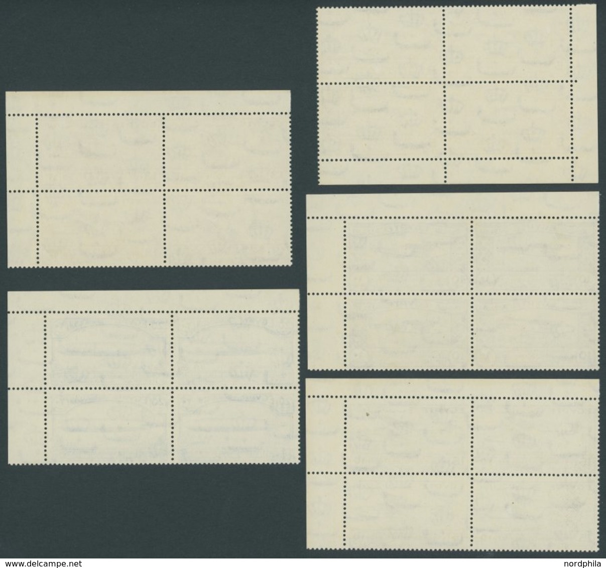 ÄGYPTEN 186-90 VB **, 1933, Luftfahrtkongress In Postfrischen Eckrandviererblocks, Prachtsatz - Ungebraucht