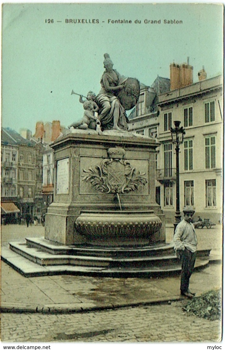 Bruxelles. Fontaine Du Grand Sablon. - Bauwerke, Gebäude