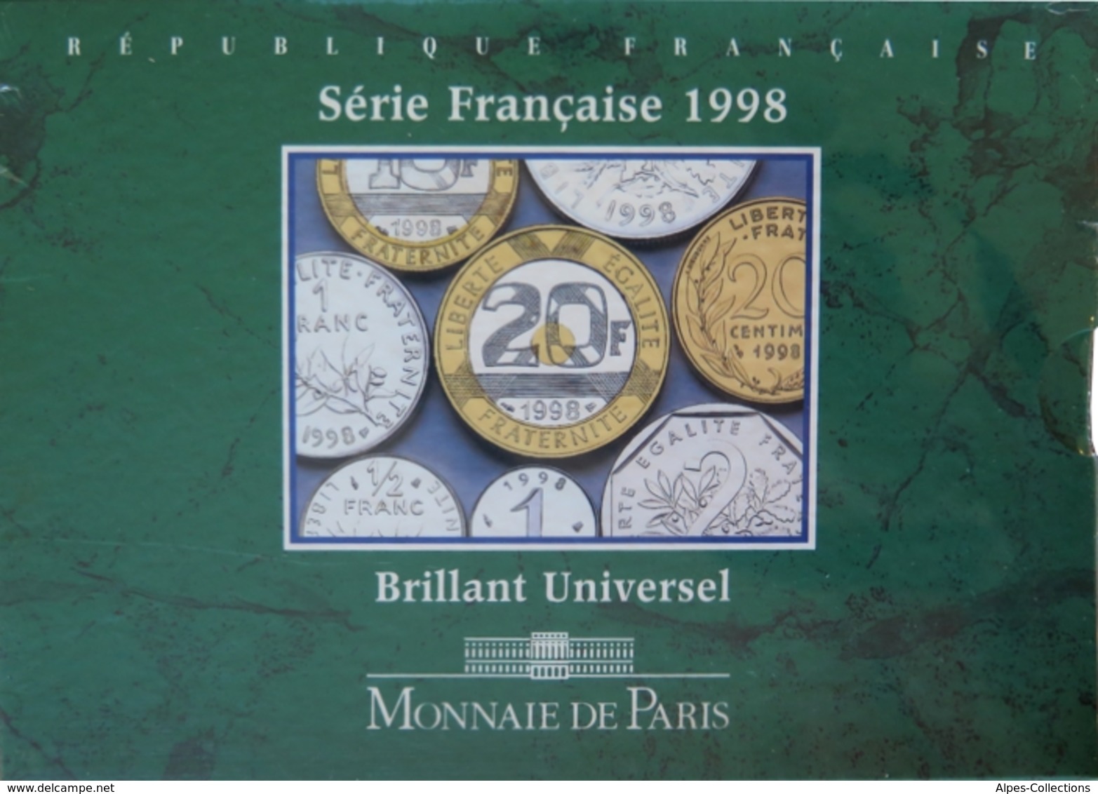 0456 - COFFRET BU - FRANCS - 1998 - 1 Centime à 20 Francs - Sous Blister - Autres & Non Classés