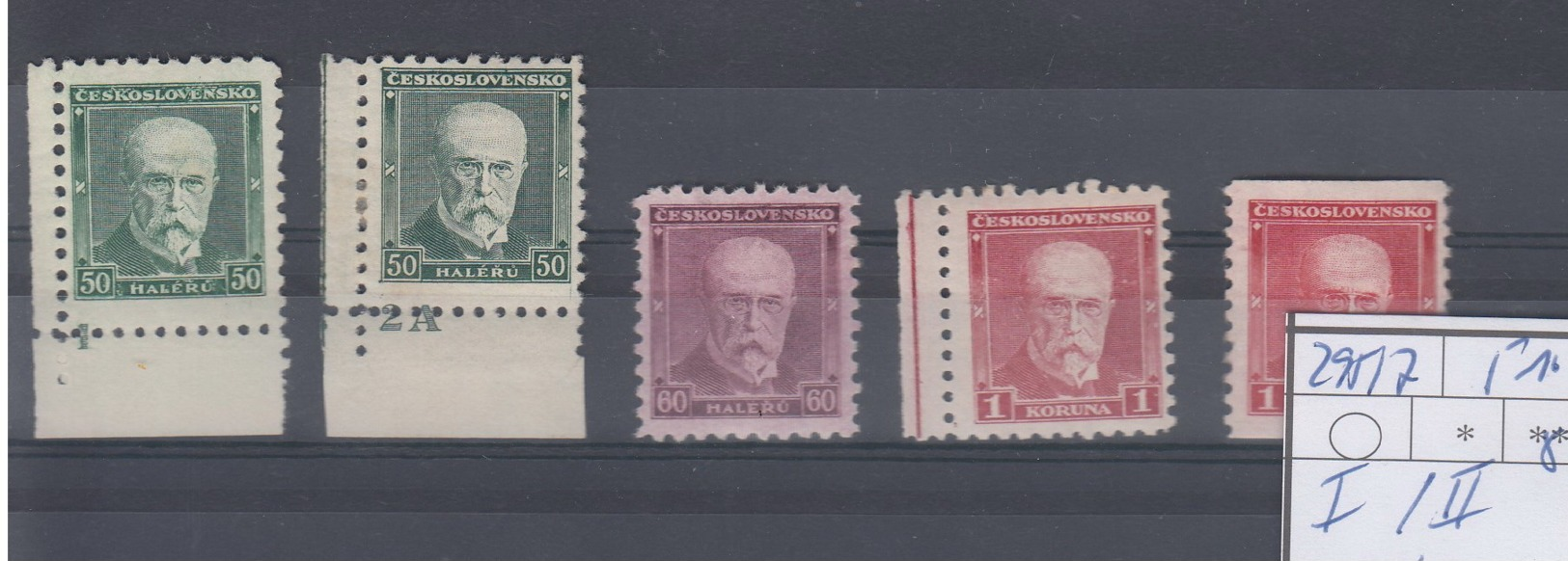 CSSR (KK) Michel Cat.No. Mnh/** 295/297 I/II A/B - Neufs