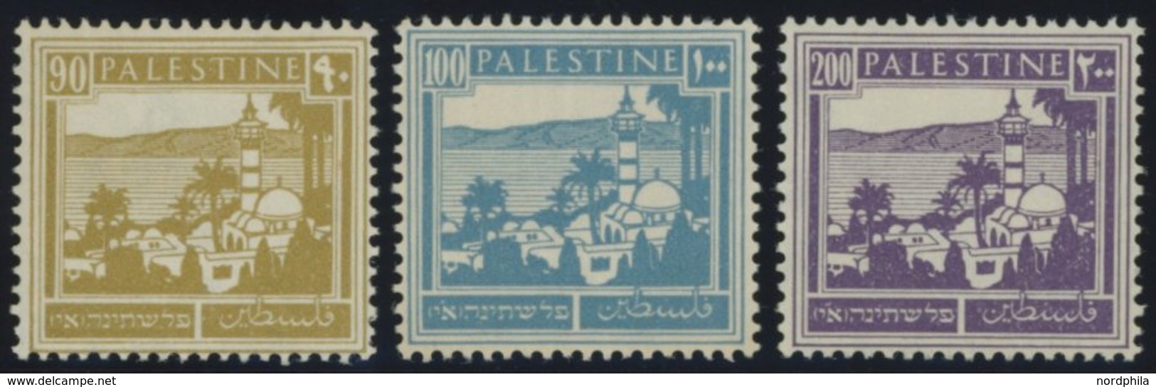 PALÄSTINA 68-70 **, 1927, 90 - 200 M. Landesansichten, 3 Postfrische Prachtwerte - Palästina