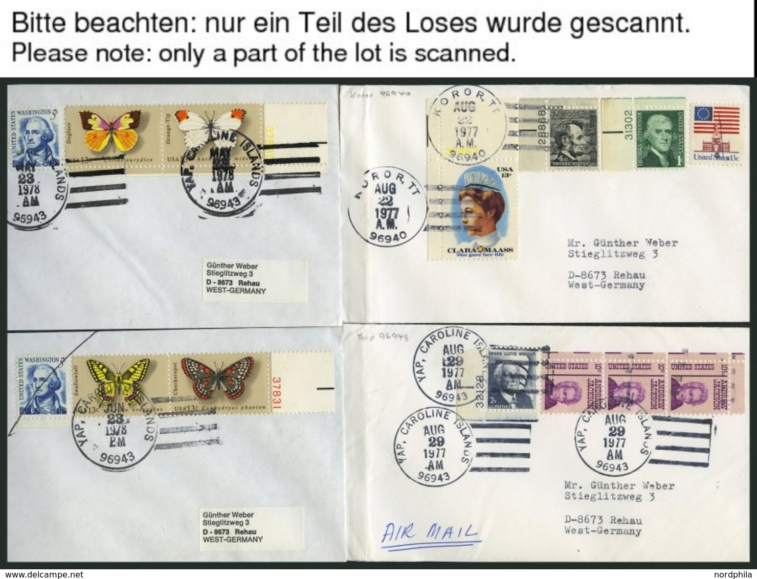 SAMMUNGEN, LOTS 1977, 16 Verschiedene Belege Mit Abstempelungen Aus Der Südsee, Pracht - Collections