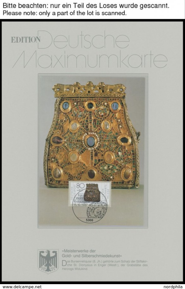 SLG., LOTS DEUTSCHLAND 1987, 70 Verschiedene Maximumkarten Bundesrepublik Und Berlin Im Spezialalbum Der Firma Krüger, P - Collections