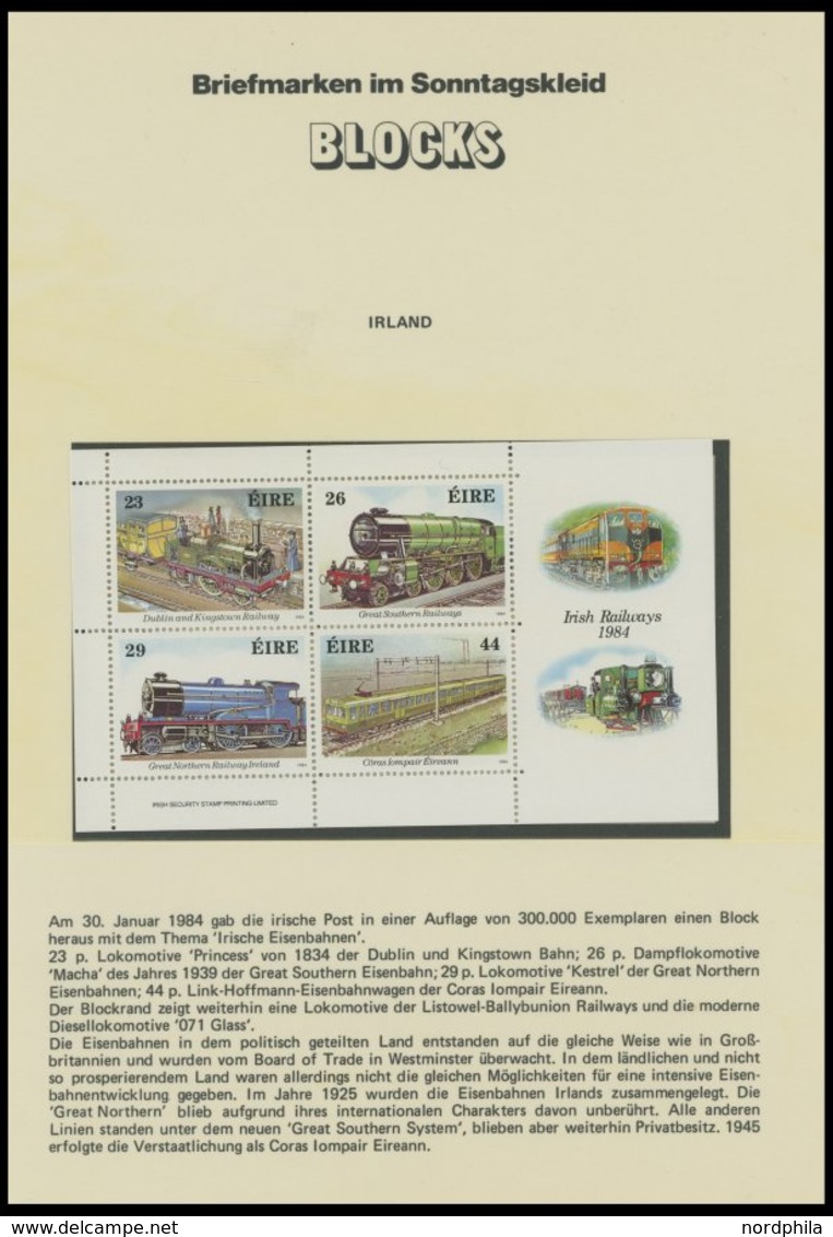 SLG. ALLE WELT **, 1983/4, Partie über 60 Verschiedener Postfrischer Blocks Und Kleinbogen Europa Und Etwas DDR, Prachte - Andere & Zonder Classificatie