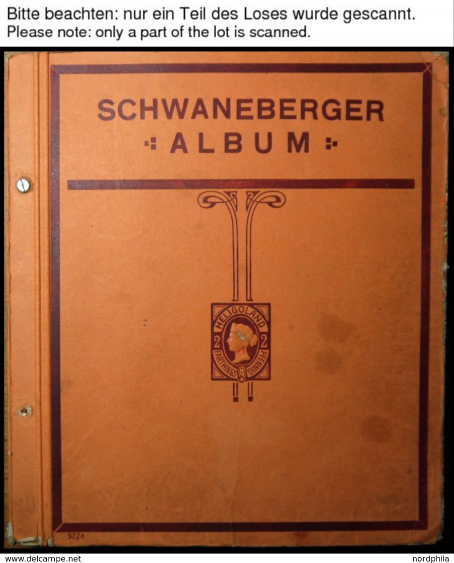 SLG. ALLE WELT *,o,(*) , Altes Schwaneberger Album, Restsammlung Noch Mit Einigen Ausgaben Alle Welt, Unterschiedliche E - Autres & Non Classés