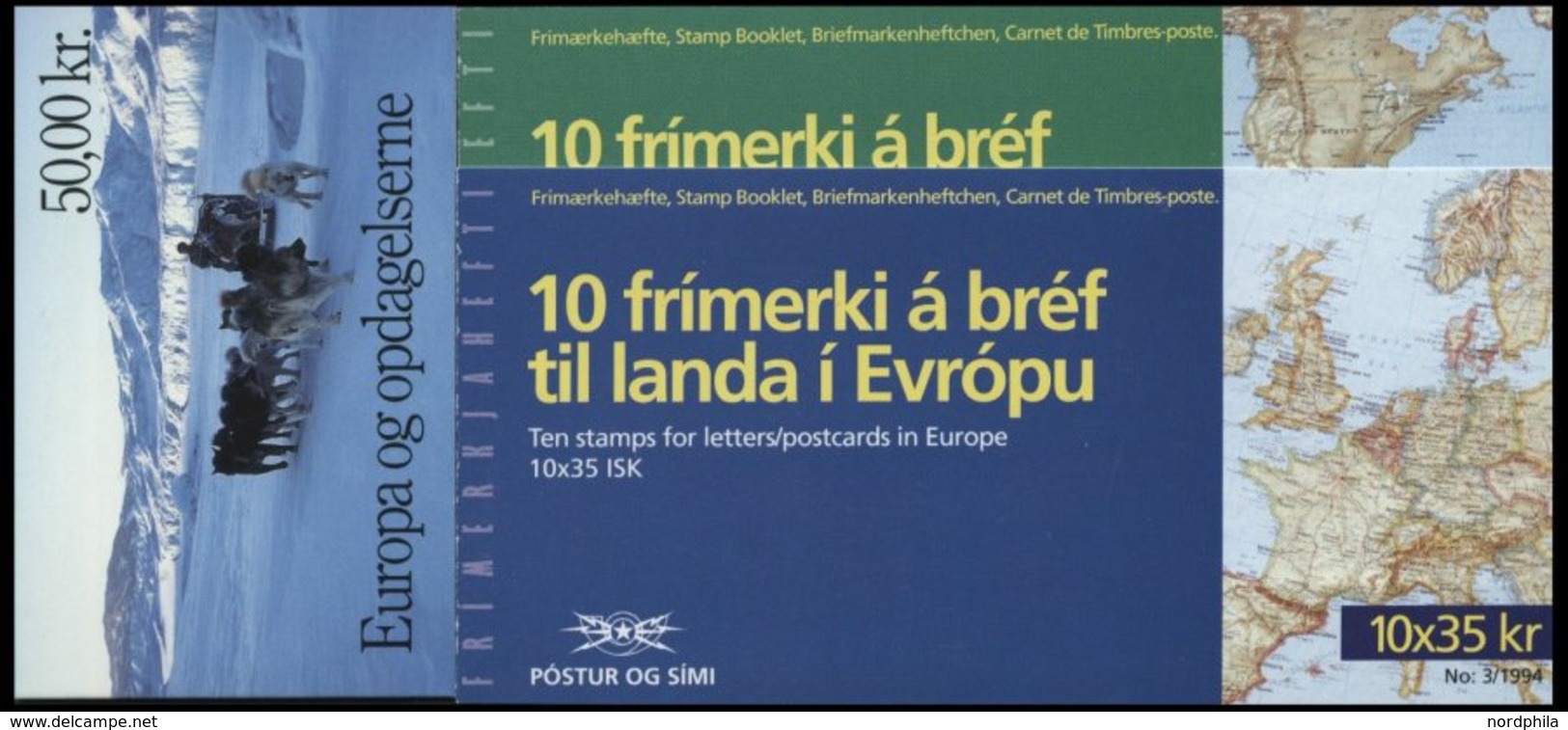 EUROPA UNION MH **, 1994, Entdeckungen Und Erfindungen, 3 Verschiedene Markenheftchen, Pracht, Mi. (60.-) - Collections