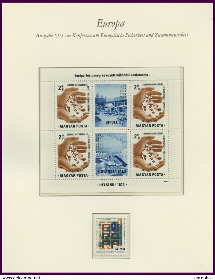 EUROPA UNION **, Postfrische Sammlung KSZE Von 1973-83 Auf Borek Falzlosseiten, Mit Bulgarien Bl. 106, Rumänien Bl. 125  - Sammlungen