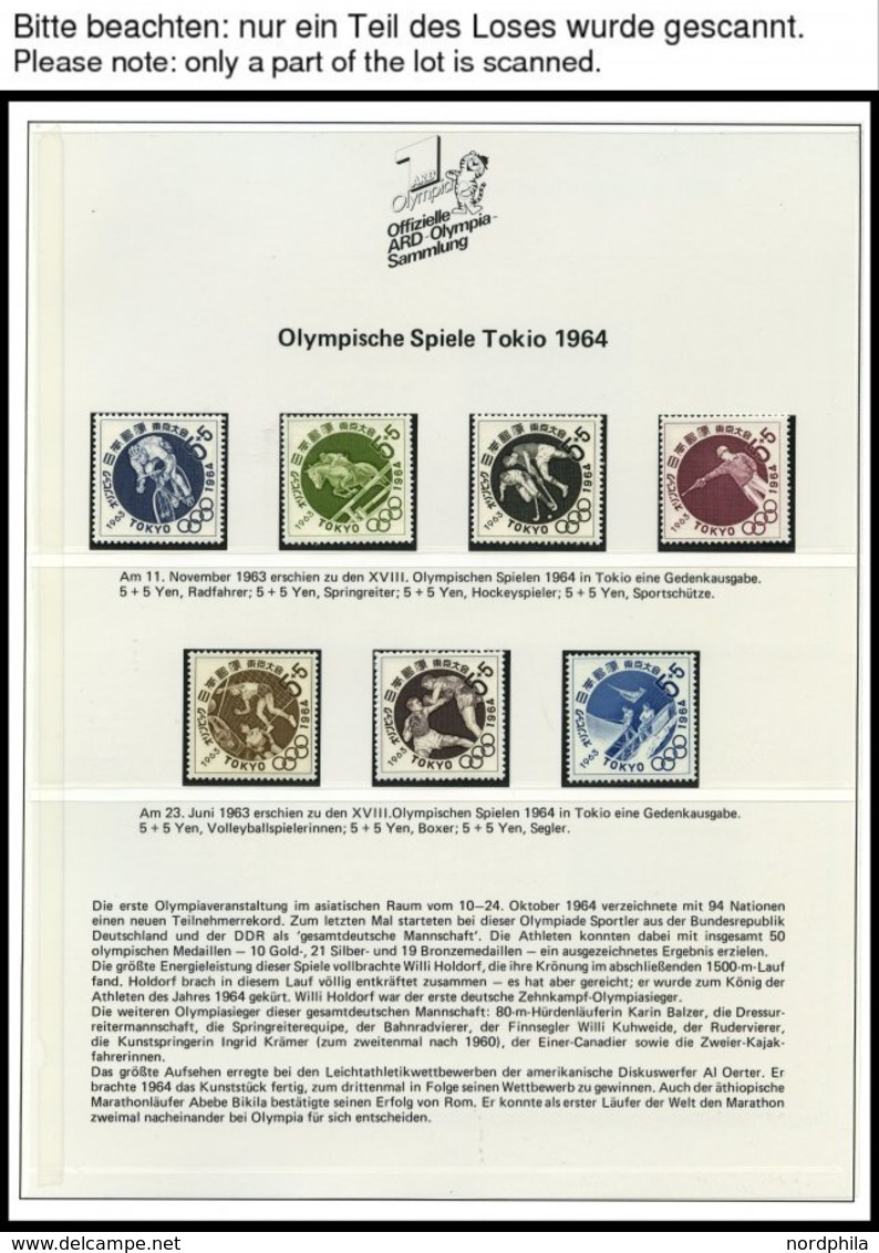 SPORT **,Brief,o , Offizielle ARD-Olympia-Sammlung 1948-88, Pracht - Other & Unclassified