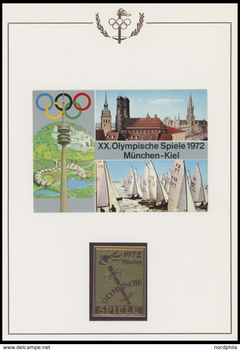 SPORT Brief,** , Dokumentation Olympische Spiele 1972, Dabei Diverse Belege Mit Ersttags-Sonderstempeln, Ansichtskarten, - Sonstige & Ohne Zuordnung