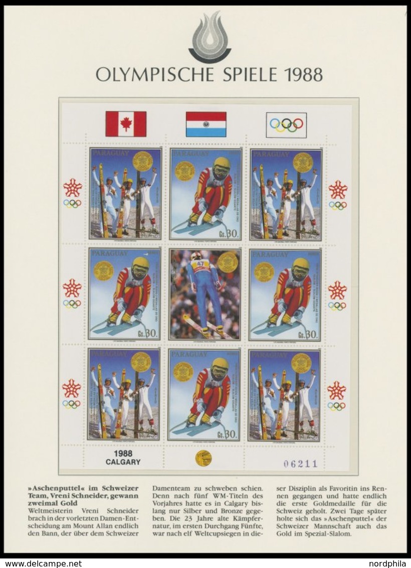 SPORT **,Brief , Olympische Spiele 1988 In 4 Borek Spezialalben Mit Goldmünze China Mint, Peking, Schwerttanz, PP, Klein - Other & Unclassified